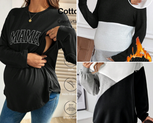 Breastfeeding friendly outfits cover photo collage