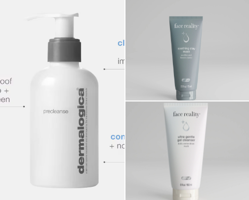 Oily skin skincare cover photo collage