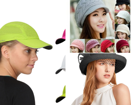 Throw shade~It's Spring Hats to Winter Beanies. cover photo collage