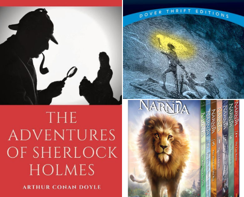 My favorite classic adventurous books fo the season. cover photo collage