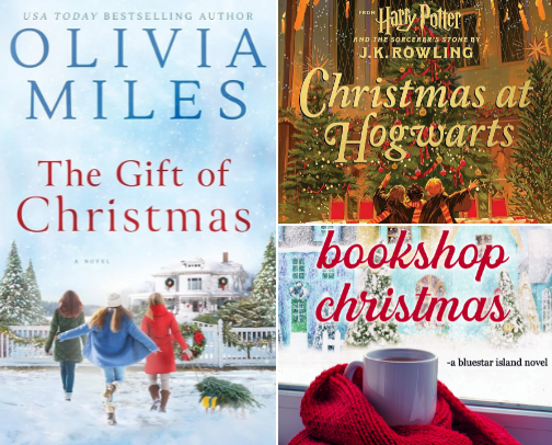 Christmas books from an avid reader cover photo collage