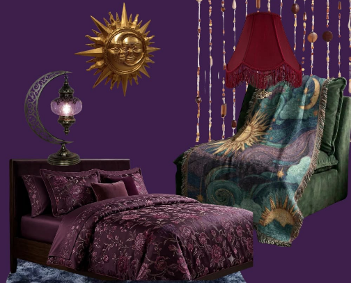Essentials and Accents for a Whimsigoth Bedroom cover photo collage
