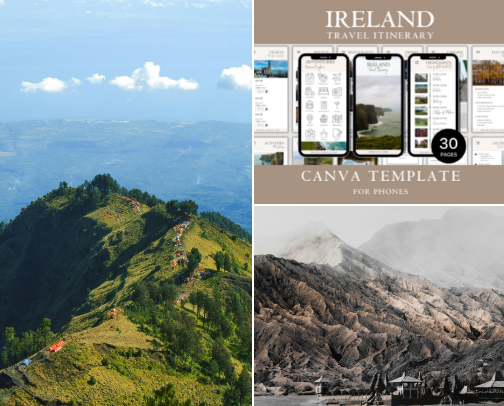 travel itinerary cover photo collage