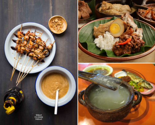 Indonesian food cover photo collage