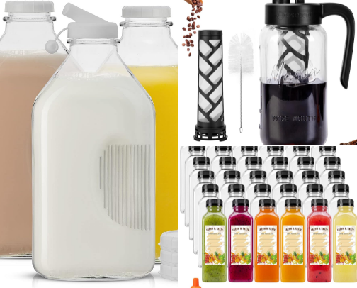 Bottled coffee set up cover photo collage