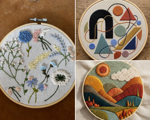 Embroidered Hoop Art That Made My Blank Gallery Wall Finally Feel Finished cover photo collage