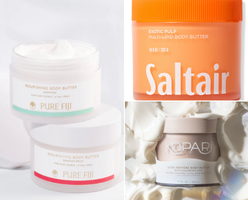 Top tier body butters (No Gatekeeping) cover photo collage