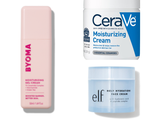 Face moisturizers cover photo collage