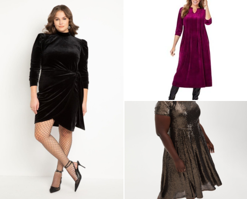 Plus-Size Holiday Party Outfits That Feel Festive and Comfortable cover photo collage