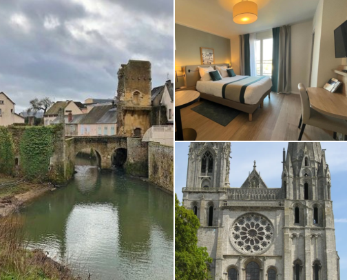 A hotel stay I’d love to come back to, Cathedral Views, Riverside Walks & a Cozy Place to Stay Chartres, France cover photo collage