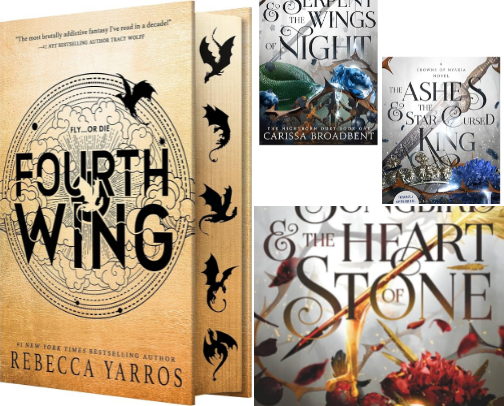 fantasy and romantasy book recs 🌙 cover photo collage