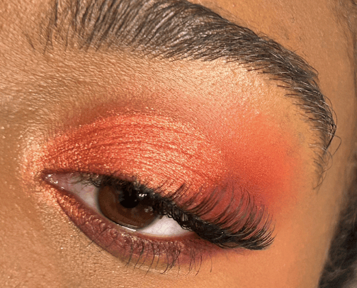orange eyeshadow cover photo collage