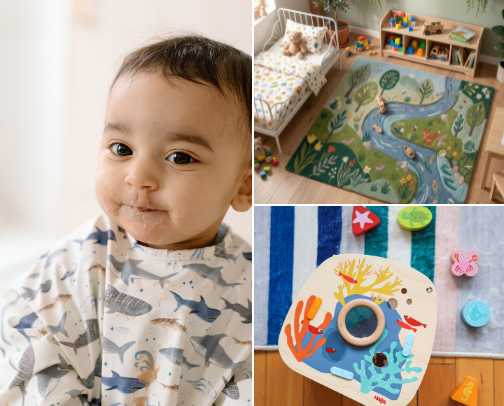 Sustainable, Nature-Inspired Gifts and Essentials for Babies & Kids cover photo collage