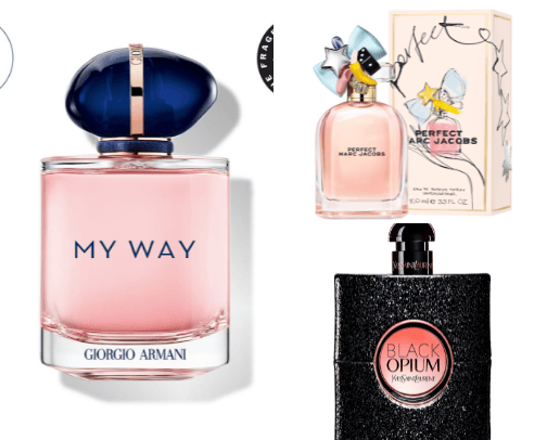 Parfum of women cover photo collage