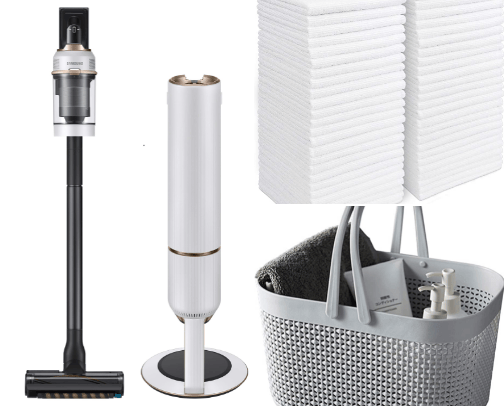 cleaning supplies cover photo collage