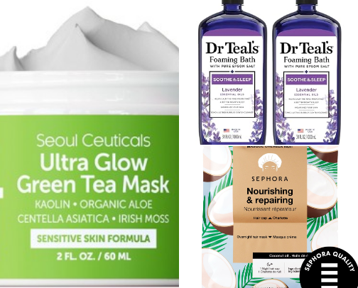Home spa day must haves! cover photo collage