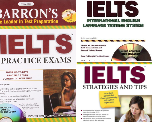 Read Online - Barron's IELTS Practice Exams with Audio CDs: International English Language Testing System cover photo collage