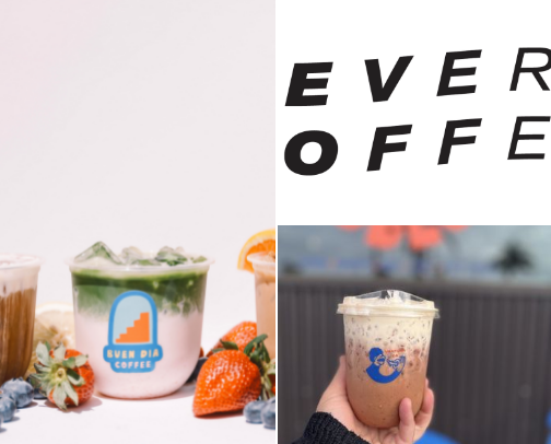 Coffee places in CA cover photo collage