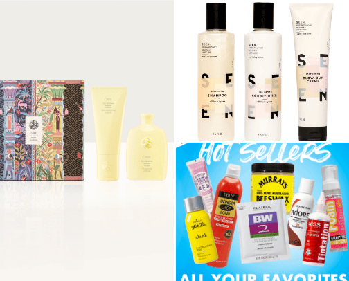 Hair Care a large assortment from the most luxurious to the most affordable hair care products. cover photo collage