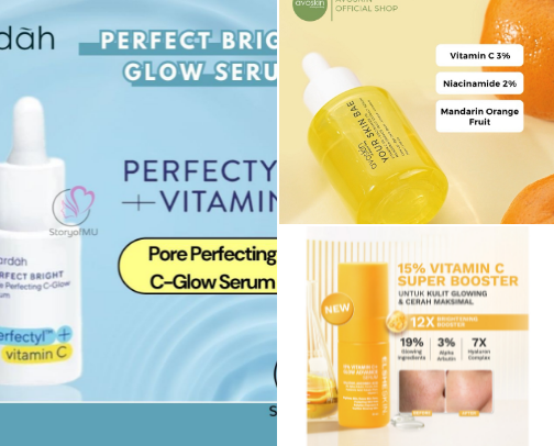 Serum Vitamin C Ramah di Kantong (Harga 100 Ribuan Rupiah) cover photo collage