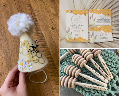 Honey Bee & Lavender Party Collection cover photo collage