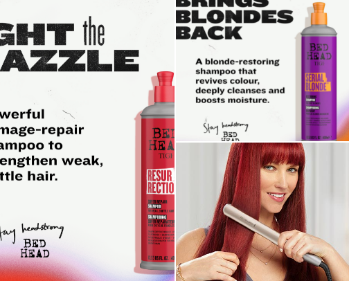 Hair products cover photo collage