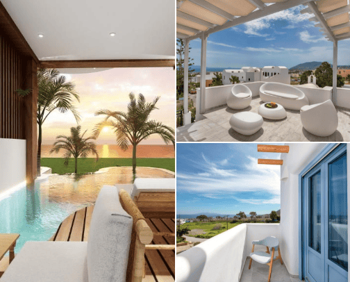 Greece, dream vacation cover photo collage