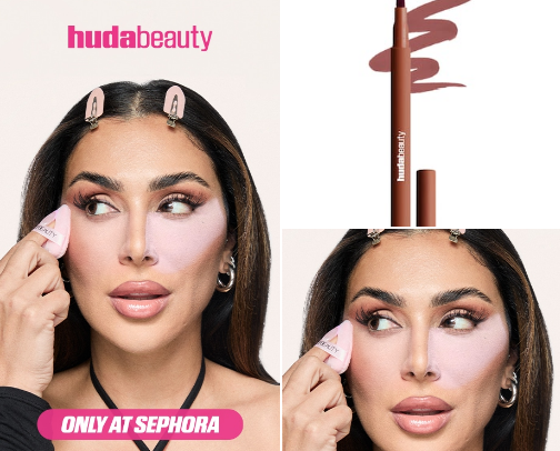 “You have to try these Huda Beauty products✨!” cover photo collage