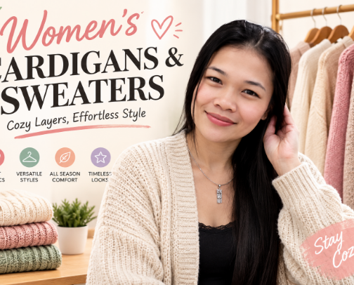 Women’s Cardigans and Sweaters cover photo collage