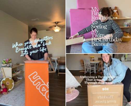 Twin mom Lifestyle Content cover photo collage