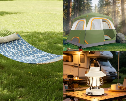 My cozy camping favourites👌 cover photo collage