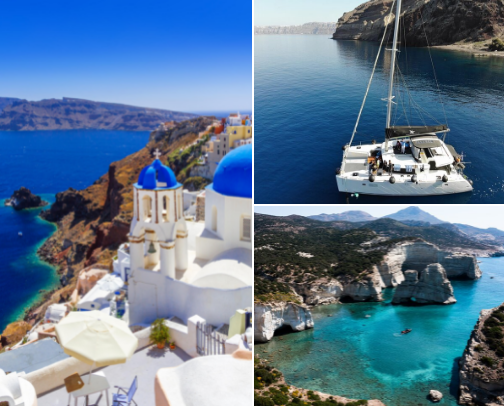 Perfect Greece vacation 🇬🇷 cover photo collage