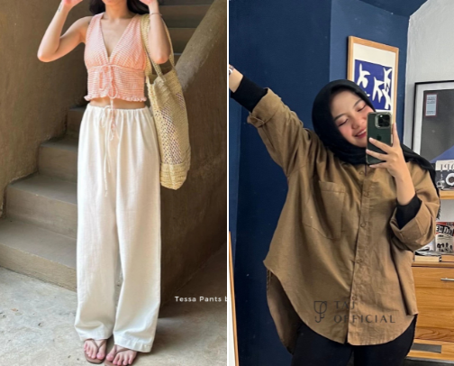 Fashion linen cover photo collage