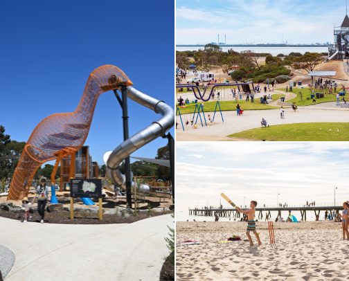 My go to beaches/ park, cafés and restaurants cover photo collage