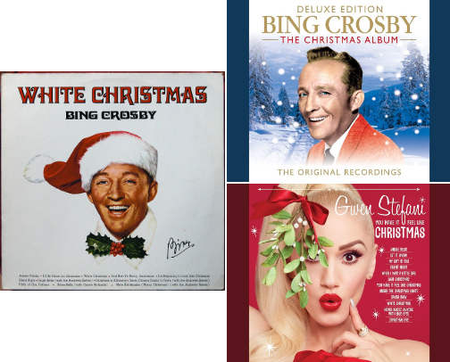 Vintage Christmas Songs: White Christmas cover photo collage