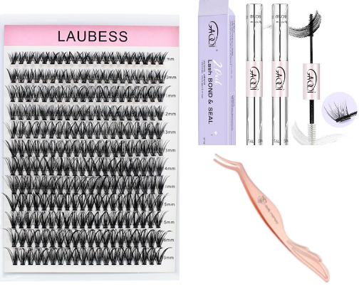 Everything you need for DIY LASHES cover photo collage