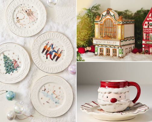 Christmas crockery and decor cover photo collage