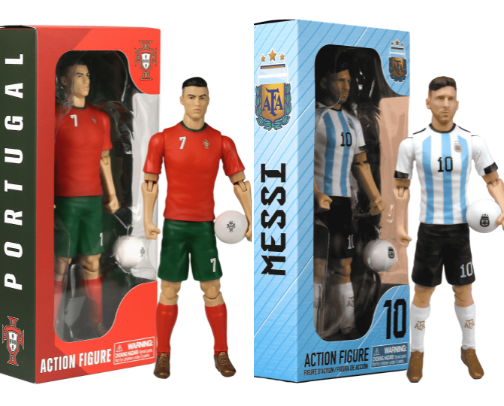 Ultimate Cristiano Ronaldo and Lionel Messi Action Figures - Perfect Collectible Toys for Football Fans cover photo collage