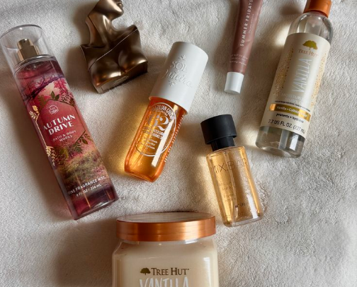 vanilla scented body routine 🥞🧸 cover photo collage