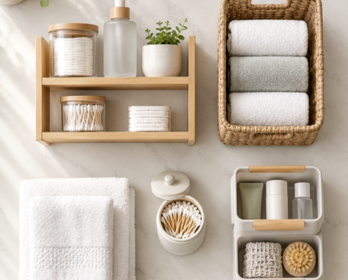 Bathroom Storage That Actually Fixed My Clutter cover photo collage
