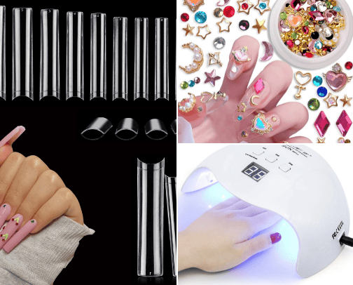 Nail supplies cover photo collage
