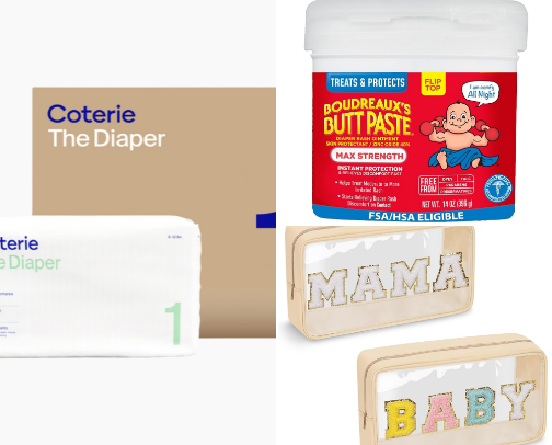 What I keep in my diaper bag cover photo collage