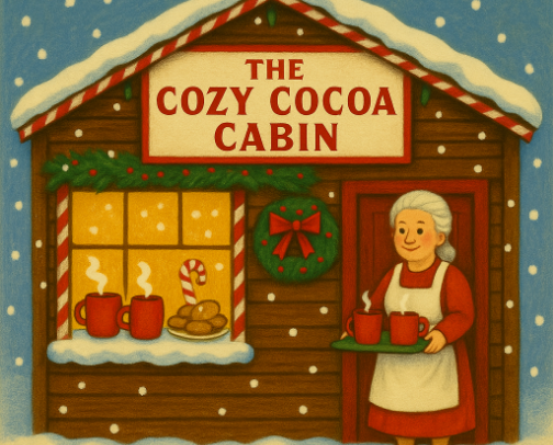 Christmas Town: The Cozy Cocoa Cabin cover photo collage