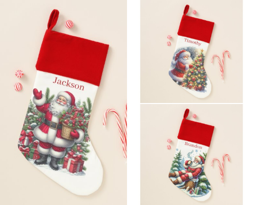 Festive Christmas stockings & Stuffers! cover photo collage