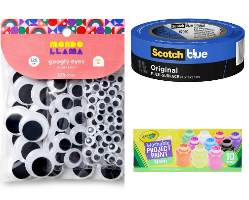 Everything in an art teachers kid craft bin cover photo collage