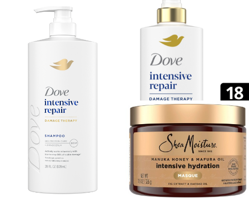 hair products cover photo collage