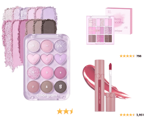 cool toned korean makeup cover photo collage