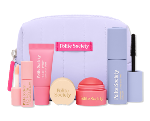 My carry-on must have's for First-Class Glow, in Coach-Sized products cover photo collage