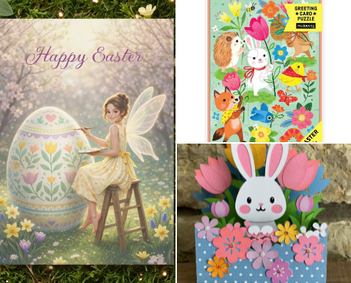 Happy Easter Cards and Invitations | Pop Up, 3D, DIY cover photo collage