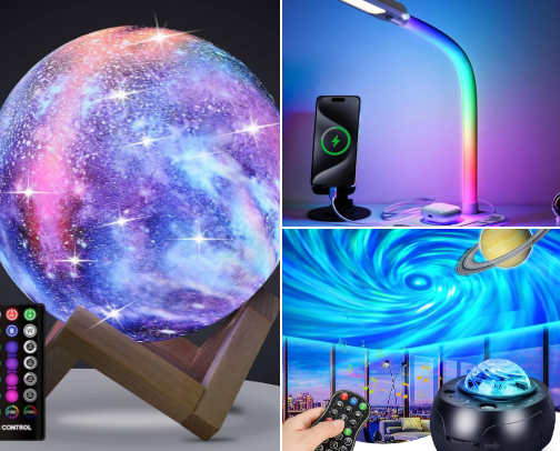 LED Room Decor and Lights 💡🩵 cover photo collage